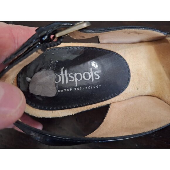 EUC Sofftspots Neima Black Leather Sling Heels/Pre-owned, Sz. 7N - Picture 9 of 9